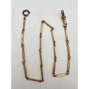 LLE antique Edwardian Art Deco gold filled pocket watch vest chain fob holder